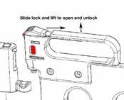 Step 10 To open the Spectrum door, slide back on the Locking Latch and at the same time lift gate to swing open.