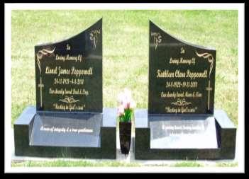Single Headstone used for Double & Lawn Memorial examples DH 1.