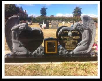 Headstones can be ordered separately and facing either direction.