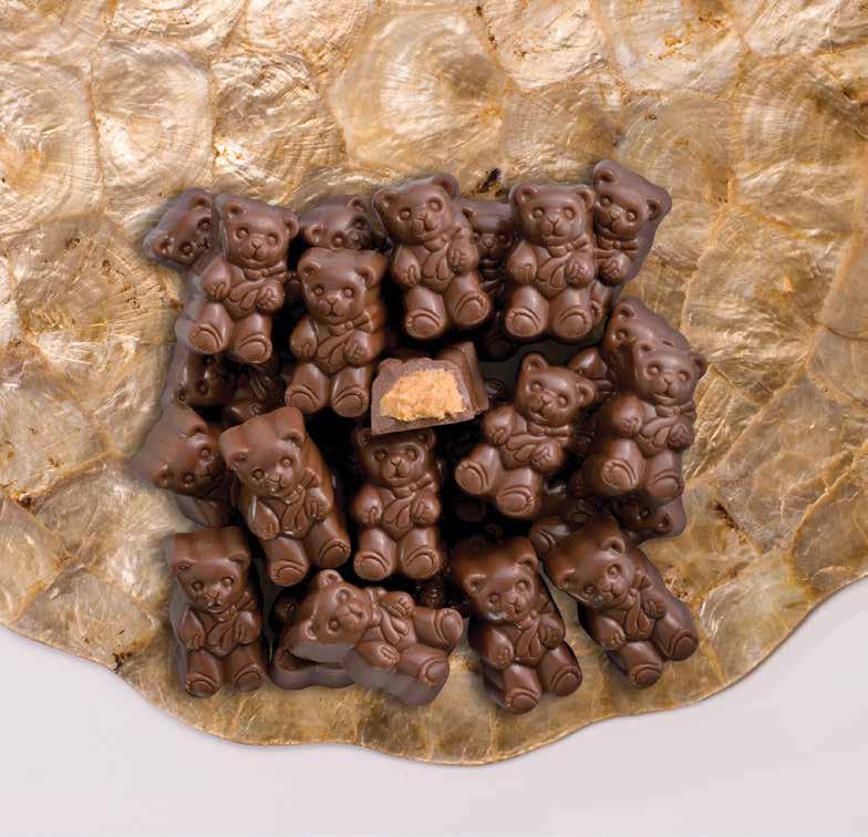 00 Peanut Butter Bears Osos de chocolate con relleno de crema de cacahuate Intricately