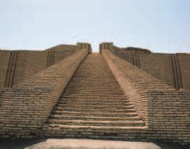 these Sumerian shrines was the ziggurat, a stepped mountain made of brick-covered earth.