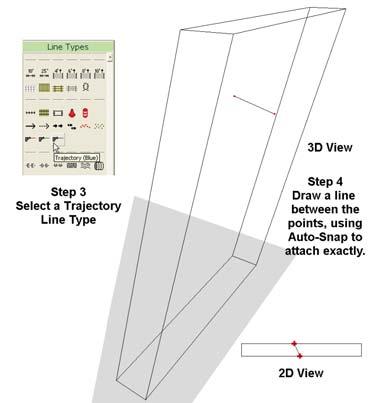 3D Trajectories If you take accurate, three-dimensional measurements of bullet entry and exit points in walls or other vertical surfaces, you can use them to draw a trajectory in The Crime Zone.