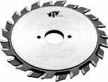 528 SPLIT SCORING SAW BLADES Tooth configuration: Flat Top Cutting material: TC Two piece unit adjustable to the kerf of the main saw blade with the use of shims For pre-scoring in plastic laminated