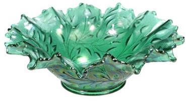 13"H Emerald Green Stretch Bowl Date(s) 11/2002 Color / Emerald Green Stretch Bowl C21227 Fenton CV486 E1 Retail Price 49.