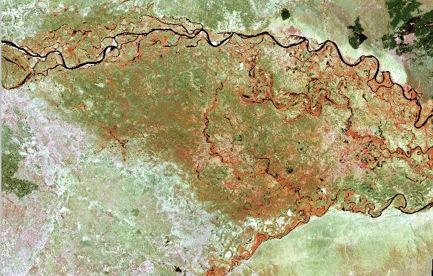 Landsat TM example Landsat Thematic Mapper (TM -4 & -5) Example of flooding in Caprivi, Zambezi-river and Chobe-river, Namibia.