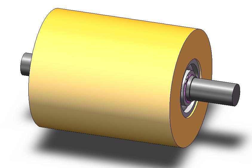 Figure 3-36. The roller surface in this assembly should be coaxial with the axis of rotation Figure 3-37 shows the total runout specification for the outer cylinder. Figure 3-37. An example of total runout tolerance statement Datum-A is a high precision bearing fit hole.