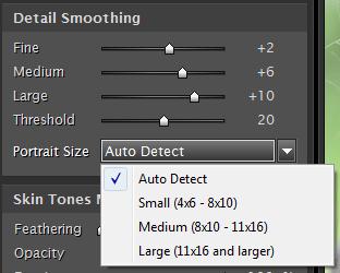 FINE-TUNING PORTRAITURE Filter controls Portraiture filter control sets provide a wide range of fine-tuning depending on the specific image requirements.