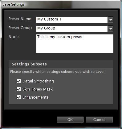 Advanced Use Figure 16: Save Filter Settings Window Managing Presets The Preset Manager window, which is accessible by clicking on the Presets button to the right of the Save button, allows for the