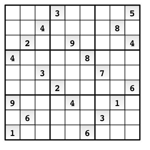 How to Play This one is a 5-star Sudoku puzzle (very difficult).