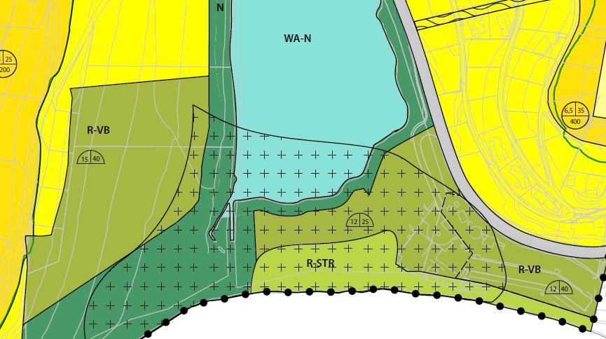 Tourism and recreation Land use designation for touristic development west of Little Bay pond (based on existing planning permit) Land use designation for additional touristic development south of