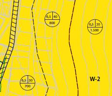 Residential W-2 Residential-2 : higher areas (> 50 meter altitude) Minimum lot size and maximum building density based on elevation and slope of the area (translation of Hillsides Policy) Maximum