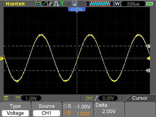 Main Feature Description 4.5 Waveform Measurement The oscilloscope displays graphs of voltage versus time and can help to measure the displayed waveform.