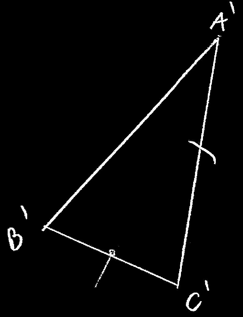Question 32 32 Using a compass and straightedge, construct and label A B C, the image of ABC after a dilation with a scale factor of 2 and centered at B. [Leave all construction marks.