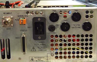As a basic guide, each amplifier has an associated 16 A fuse on the rear panel as follows: Figure 2: Fuse Locations in Rear Panel (b) Note orientation and location of the following wires in the