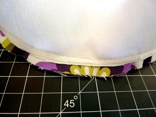 Press the seam allowance up towards the accent panel as best you can. 16.
