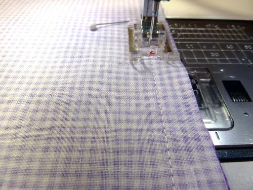 If necessary, re-thread the machine with thread to match the fabric in the top and bobbin thread in the bobbin. 4.