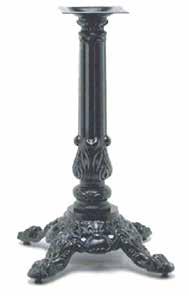 Ornamental Table Bases Ornamental fixed height metal bases add