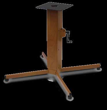 615-48 Adjustable Metal Base Woodgrain finish Shown in Walnut (Also available in Black or Brown Wrinkle) 613-48 Adjustable Metal