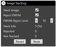 Image Stacking Image stacking is a process which builds up a high quality image from a number of short exposures.