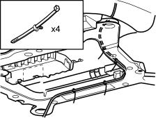 R2900492 40 Applies if engine block heater and passenger compartment connector shall be fitted at the same time Install the branching connector on the bracket with screw and nut from the kit.