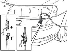 M3703484 9 Applies to the S60 and V70 from model year 2005- Install the expander nut in the hole, with the guide pin in the guide hole.