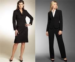 Women's Interview Attire Suit (navy, black or dark gray) DRESS FOR SUCCESS (cont.