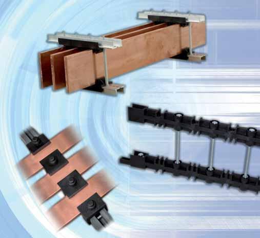 APPLICATIONS TEKNOMEGA bar supports make it possible to support efficiently and conveniently all copper and/or aluminum