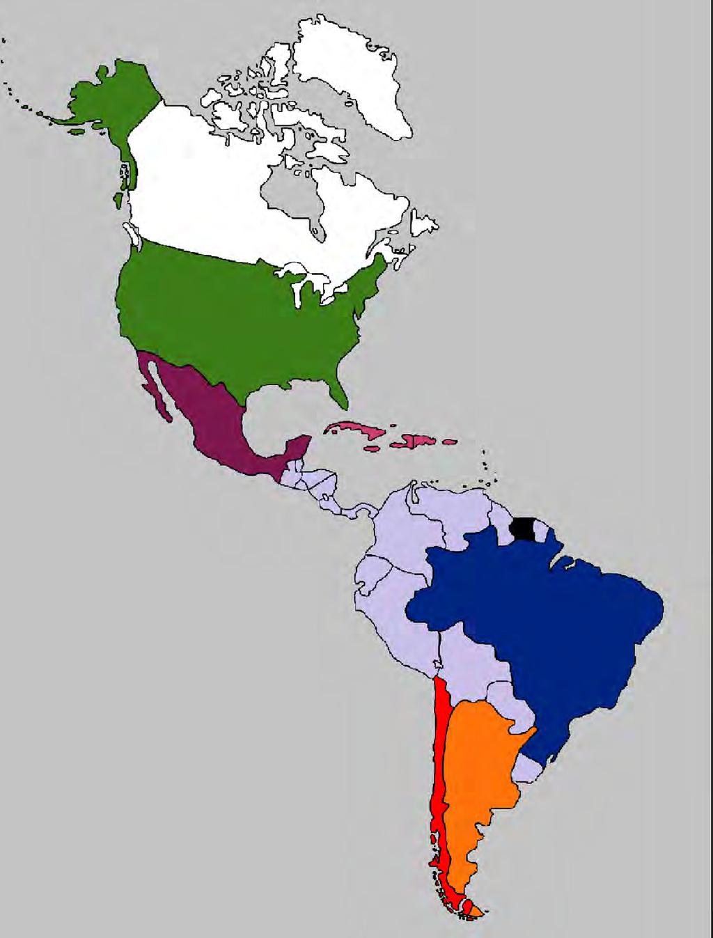Red Knot 2 Sanderling Mexico (Purple) 1 Ruddy Turnstone Chile (Red) 11 Red Knot Argentina
