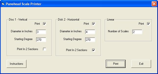 Another Option for Scales I have written a program which will print the scales for you. This is especially useful if you choose to make the discs different sizes from mine.