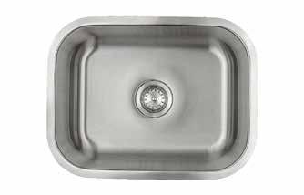 of a 48 sink base or larger Eclipse 1815 18-gauge 304 18/10 stainless steel Bowl size 13 x 16