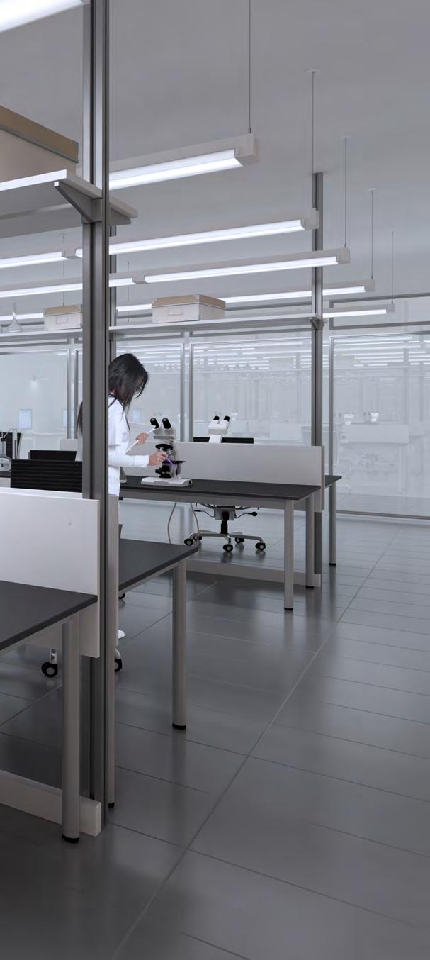 RZL Clean minimal design with highly advanced LED lighting technology Laboratories and educational environments demand high visual acuity and performance.