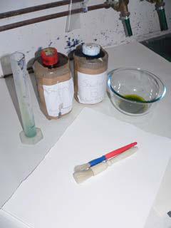 Cyanotype Chemicals The process begins with two chemicals: a. Ammonium Iron (III) Citrate (A.K.A. Ferric Ammonium Citrate) b.