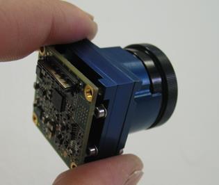 electronics and optics (center caption), "VOx Imager" video core (bottom caption) The VGA, 17µm HS, ceramic detector is