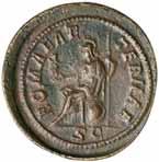 FELICITAS PVBLICA around, Felicitas seated left holding caduceus and cornucopiae, (S.8210, RIC 338, RSC 24). Bright, extremely fine with some mint bloom. $160 4753* Severus Alexander, (A.D.