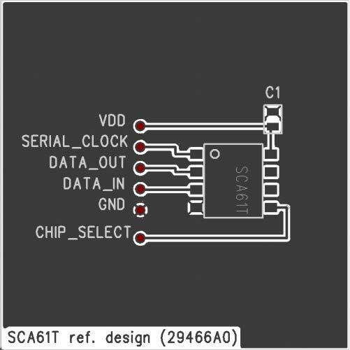 3 Application Information 3.1 Recommended Circuit Diagrams and Printed Circuit Board Layouts The SCA61T should be powered from well regulated 5 V DC power supply.