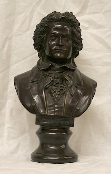Busts #S092 Size: 10 w x 6 l x 17 h Material: Bronze Title/ Description: Beethoven Period: