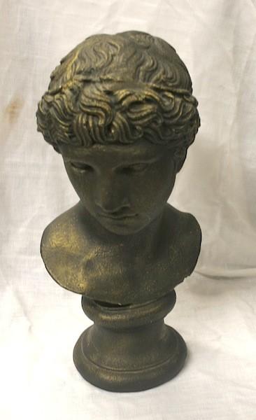 Busts #S110 Size: 9 w x 9 l x 18 h Material: Plaster Title/ Description: Apollo Period: