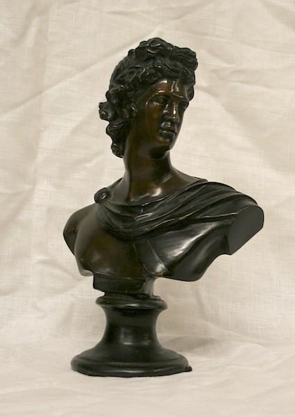 Busts #S082 Size: 9 w x 4 l x 12 h Material: Bronze Title/ Description: Apollo Period: