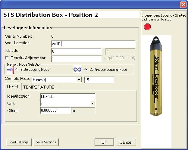 If you want your datalogger to record and store readings in its internal memory, independent of STS operation, select 3.