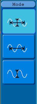 3. According to the measured waveform, adjust the positions of Cursor1 and Cursor2 by turning the VERTICAL POSITION knob of CH1 and CH2.