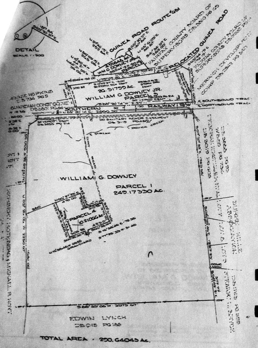 Map of Downey Land with Coffer Home 1976