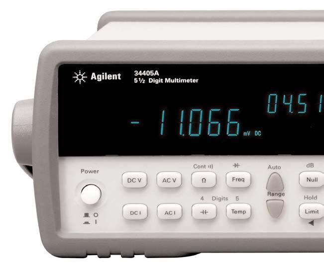 Agilent 34405A Multimeter: Versatile and low cost solution for benchtop testing. 5.5 digit dual display increases productivity and throughput in troubleshooting.