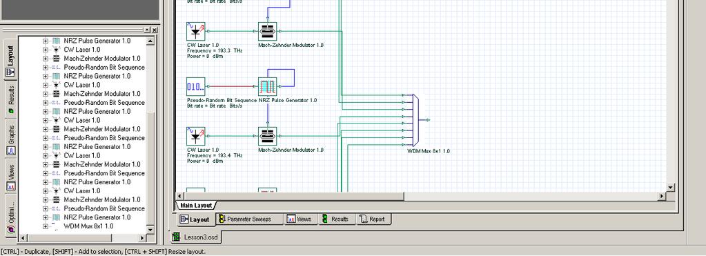 Figure 46 -Displaying multiplexer frequency channels From the component library, go to Default >