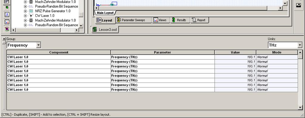 you can access the following parameters: Bit rate, Frequency, Iterations, Output signal type, Power and Sample rate.