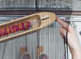 Have a go at spinning, weaving and other traditional textile skills.