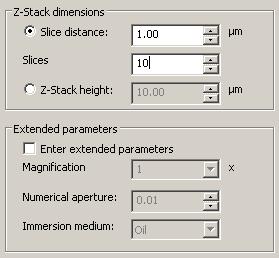 Step 1: Setup Image Dimensions identify the type of image to be imported (Multichannel Fluorescence, Z-Stack or Time Lapse). For the purposes of this description, all import steps will be discussed.