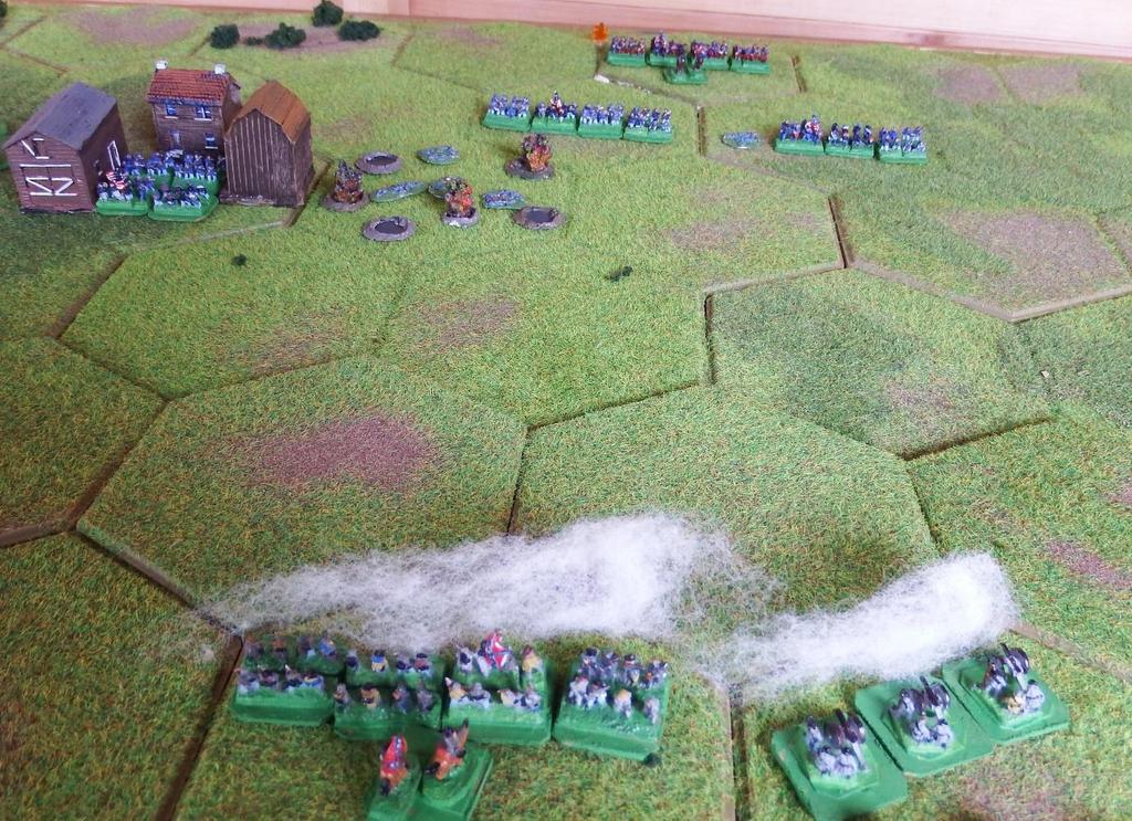 The left flank infantry had no target, but their
