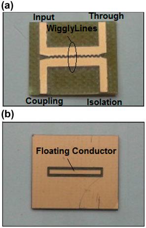 6 D. Packiaraj et al. Figure 7. Layers of coupler. (a) Top, (b) bottom. 3. Experimental results An experimental coupler has been fabricated using standard PCB fabrication technique.
