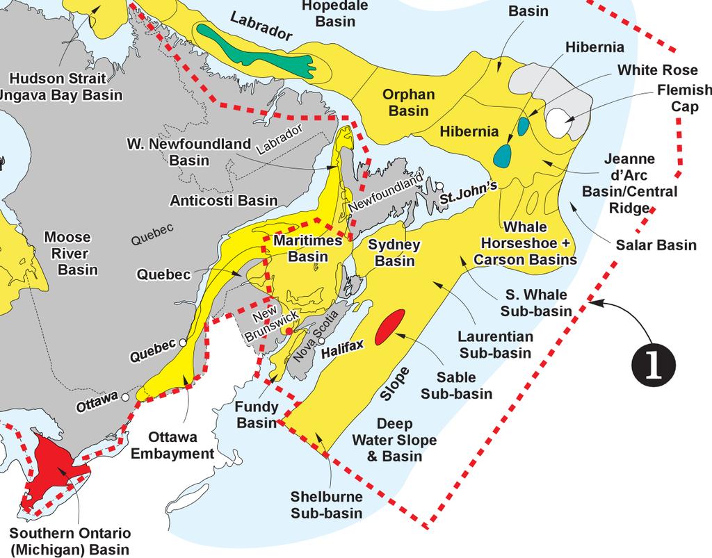While most oil and gas activity has been in the west, the Canadian petroleum industry began in the east, near Sarnia,