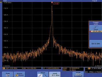 Advanced RF Triggers to capture the exact event you are looking for With the optional MDO4TRIG module, you can use the RF power level on the spectrum analyzer as a source for Sequence, Pulse